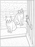 Cats in the Doorway