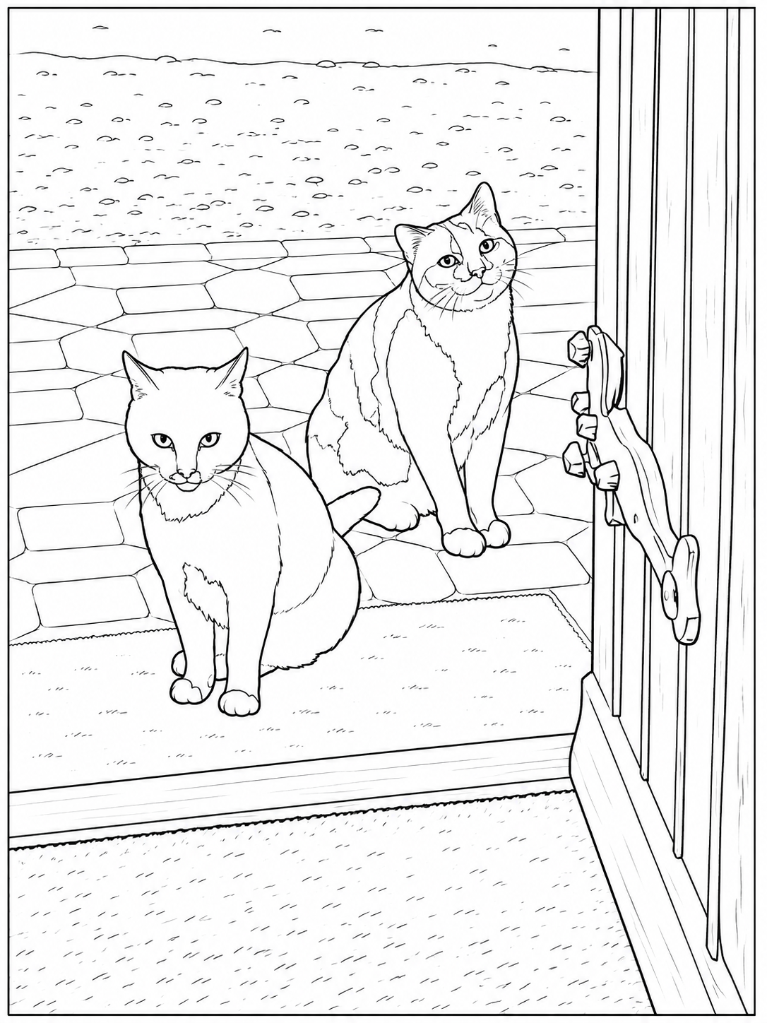 Cats in the Doorway