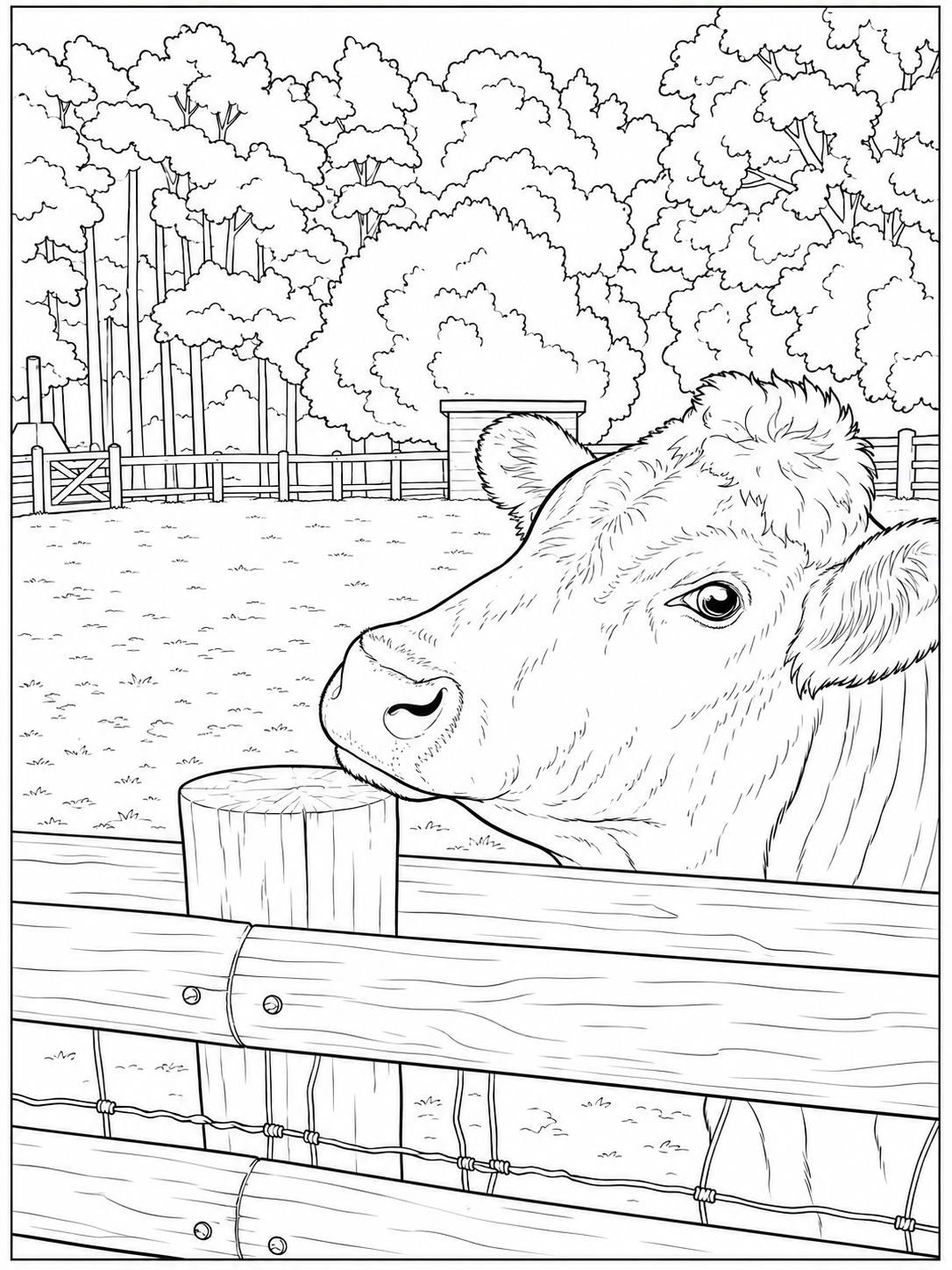Cow by the Fence