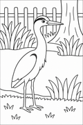 Heron Easy Colouring Page