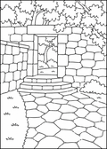 Path to Doorway Easy Colouring Page