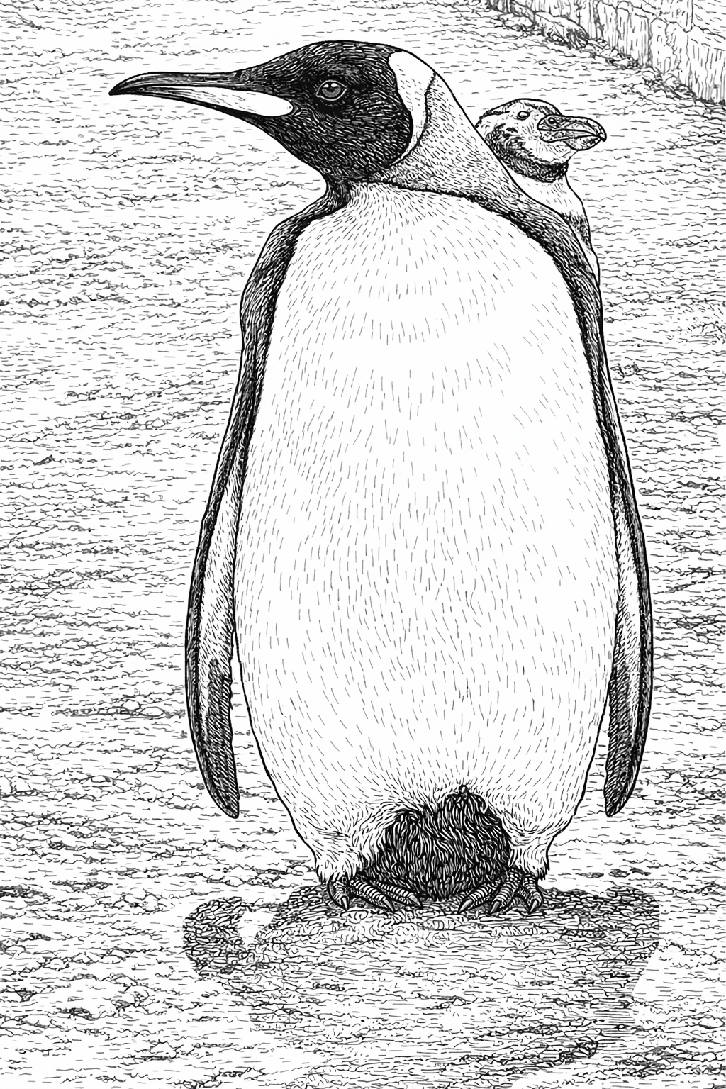 Penguin Detailed Colouring Page