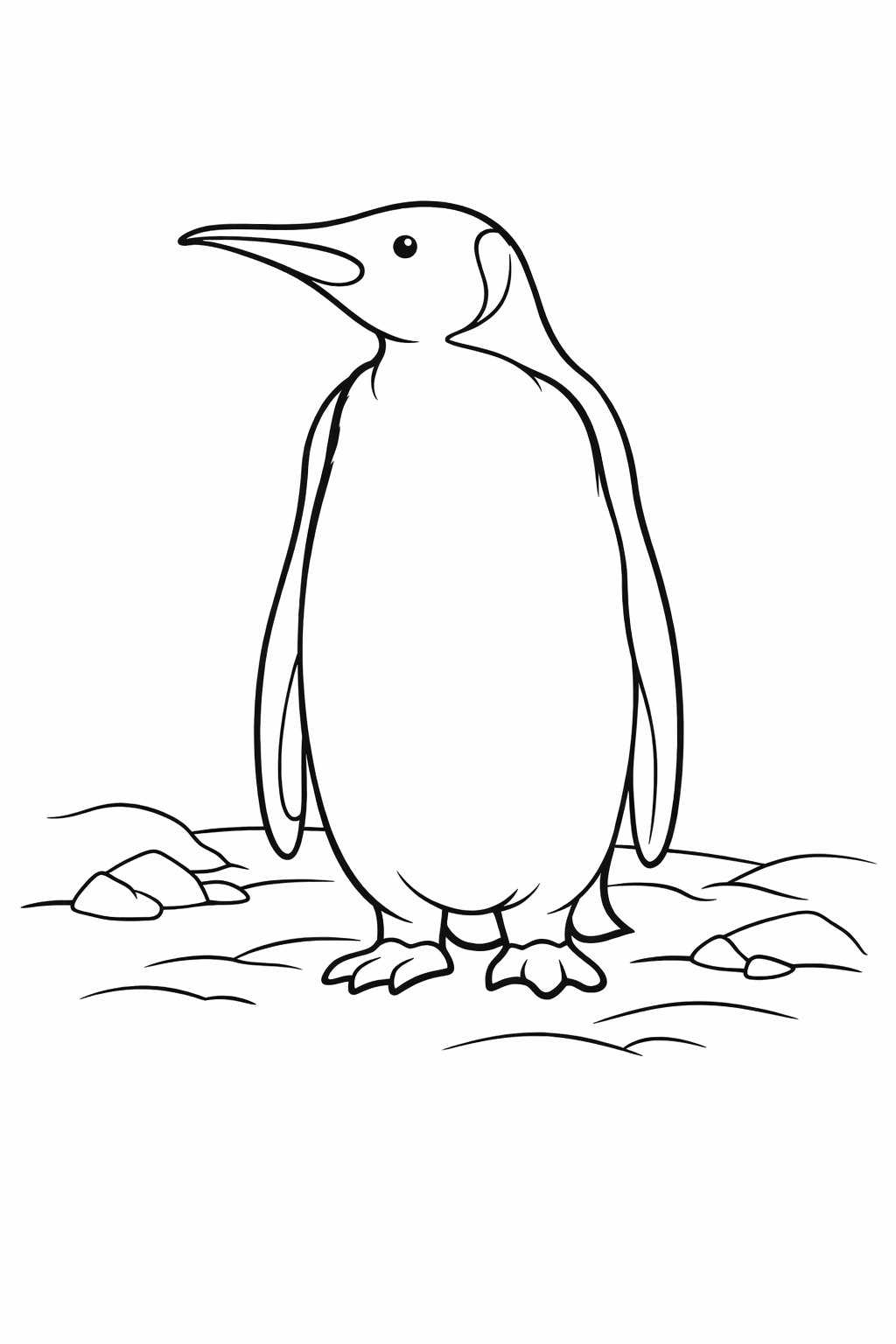 Penguin Easy Colouring Page