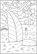 Sculpture with Hedges Detailed Colouring Pages