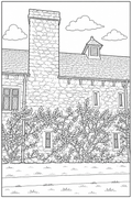 Stone Building with Climbing Vines