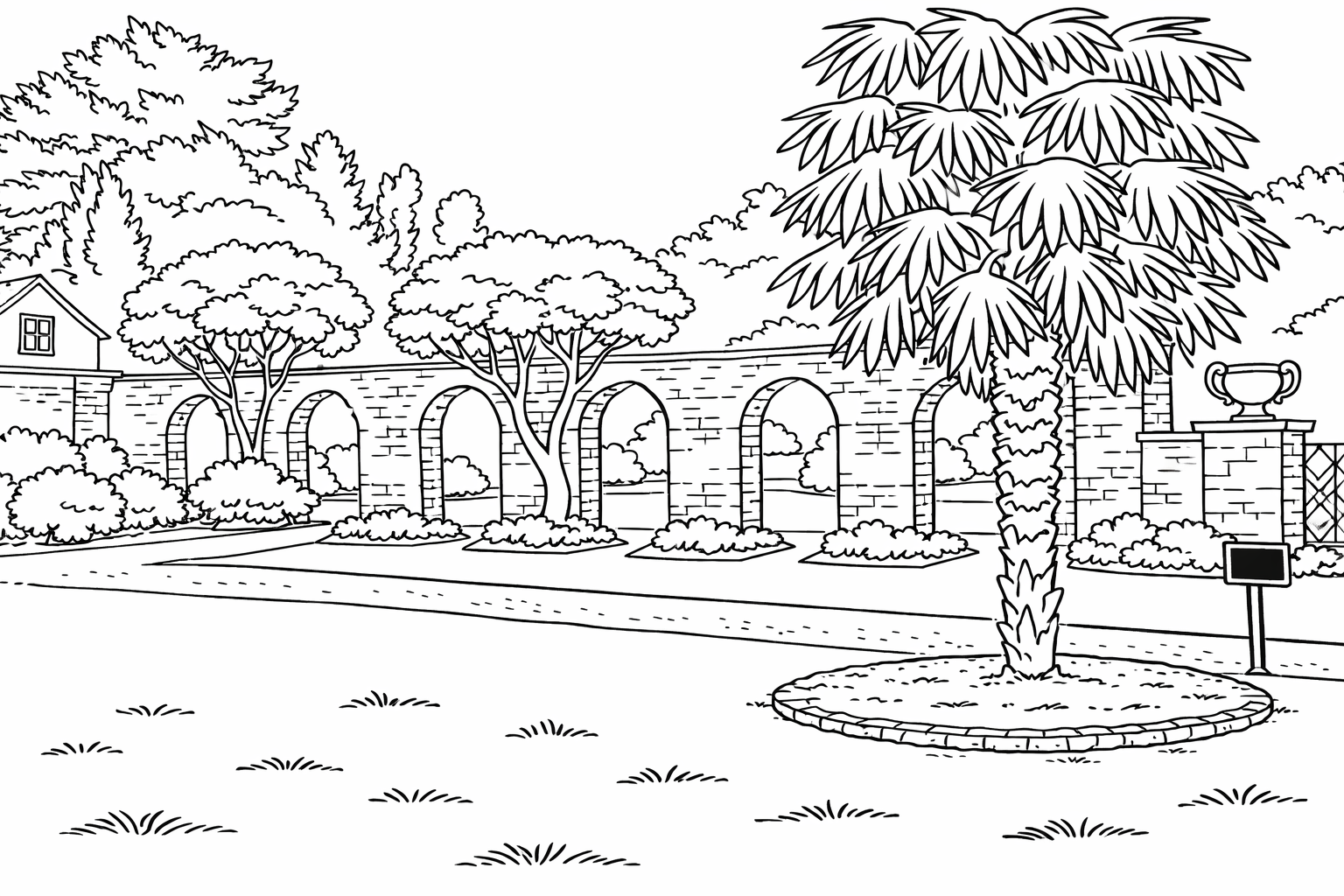 The Arches Detailed Colouring Page