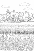 The Cottage Detailed Colouring Page