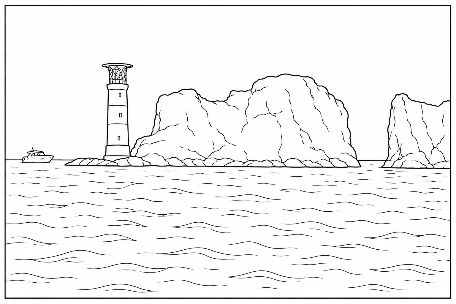 The Lighthouse Detailed Colouring Page