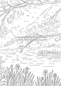 The Bridge Detailed Colouring Page